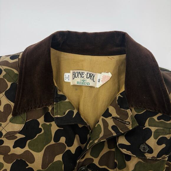 Vintage 70’s Duck Camo Hunting Jacket Sz 46 XL Barn Coat USA Chore Coat Rare - Picture 3 of 8